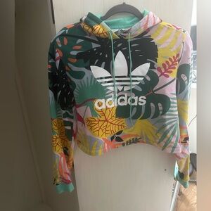 Adidas palm cropped hoodie